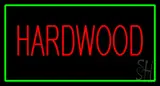 Hardwood Rectangle Green LED Neon Sign