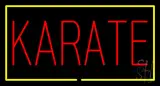 Karate Rectangle Yellow LED Neon Sign