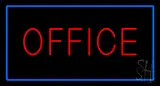 Red Office Blue LED Neon Sign