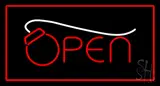 Open Rectangle Red LED Neon Sign