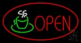 Open Oval Red LED Neon Sign