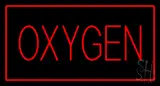Red Oxygen Red Border LED Neon Sign