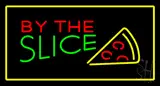 By the Slice Yellow Border LED Neon Sign