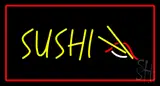 Sushi Rectangle Red LED Neon Sign