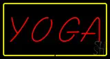 Red Yoga with Yellow Border LED Neon Sign