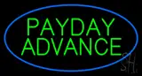 Blue Oval Payday Advance LED Neon Sign