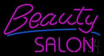 Pink Beauty Salon Blue Line LED Neon Sign