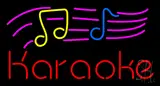 Karaoke with Musical Notes LED Neon Sign