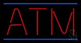Red ATM Blue Lines LED Neon Sign