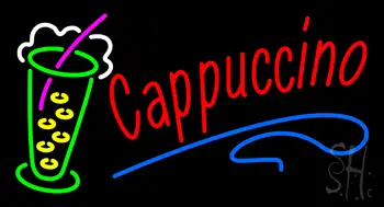 Red Cappuccino Logo Neon Sign