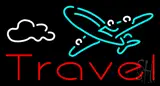 Red Travel with Logo Neon Sign