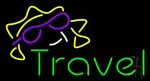 Green Travel Neon Sign