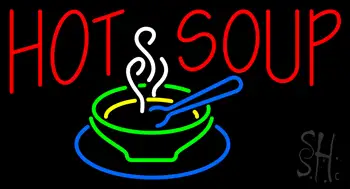 Hot Soup Logo Neon Sign