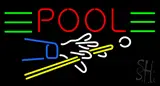 Pool Neon Sign with Pool Logo