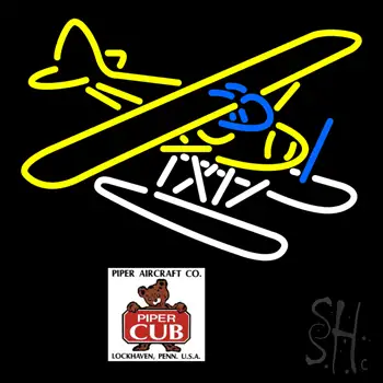Piper Cub Float Plane Customizable Look LED Neon Sign