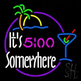 Its 500 Somewhere Martini Glass LED Neon Sign