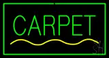 Carpet Rectangle Green LED Neon Sign