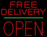 Free Delivery Block Open Green Line LED Neon Sign