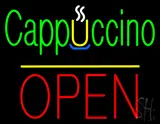Cappuccino Block Open Yellow Line LED Neon Sign