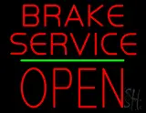 Brake Service Block Open Green Line LED Neon Sign
