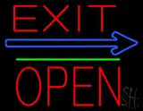 Exit Block Open Green Line LED Neon Sign