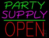 Party Supply Open Block Green Line LED Neon Sign