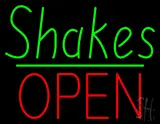 Shakes Block Open Green Line LED Neon Sign