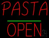 Pasta Block Open Green Line LED Neon Sign