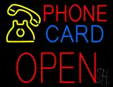 Phone Card Block Open LED Neon Sign