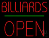 Billiards Open Block Green Line LED Neon Sign