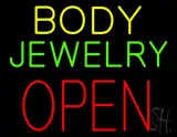 Body Jewelry Open in Block LED Neon Sign