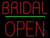 Bridal Block Open Green Line LED Neon Sign