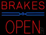 Red Brakes Open Block LED Neon Sign