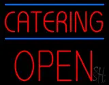 Red Catering Block Open LED Neon Sign