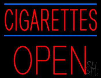 Red Cigarettes Open Block LED Neon Sign