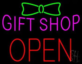 Gift Shop Block Open LED Neon Sign