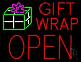 Gift Wrap Block Open LED Neon Sign