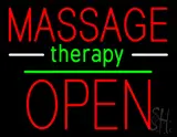 Oval Massage Therapy Open LED Neon Sign