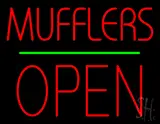 Mufflers Open Block Green Line LED Neon Sign