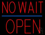 Red No Wait Block Open LED Neon Sign