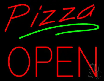 Pizza Block Open LED Neon Sign