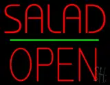 Salad Open Green Line LED Neon Sign