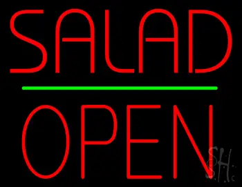 Salad Open Green Line LED Neon Sign