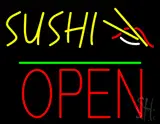 Sushi Block Open Green Line LED Neon Sign