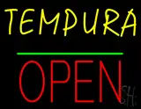 Tempura Block Open Green Line LED Neon Sign