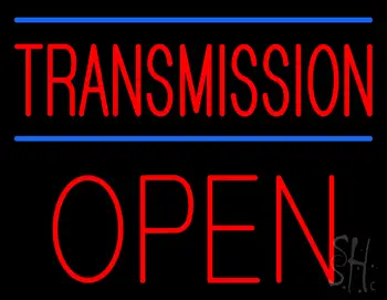 Red Transmission Open Blue Lines LED Neon Sign