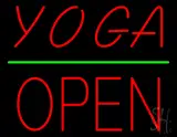 Yoga Block Open Green Line LED Neon Sign
