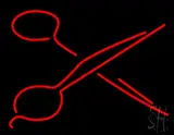 Red Scissors LED Neon Sign