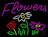 Pink Flowers Logo LED Neon Sign