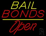 Nail Bonds Yellow Line Red Open LED Neon Sign